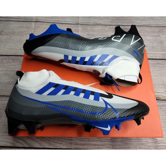 Nike Vapor Edge Pro 360 White Royal Blue Football Shoe DQ3670-041 Mens Size 8